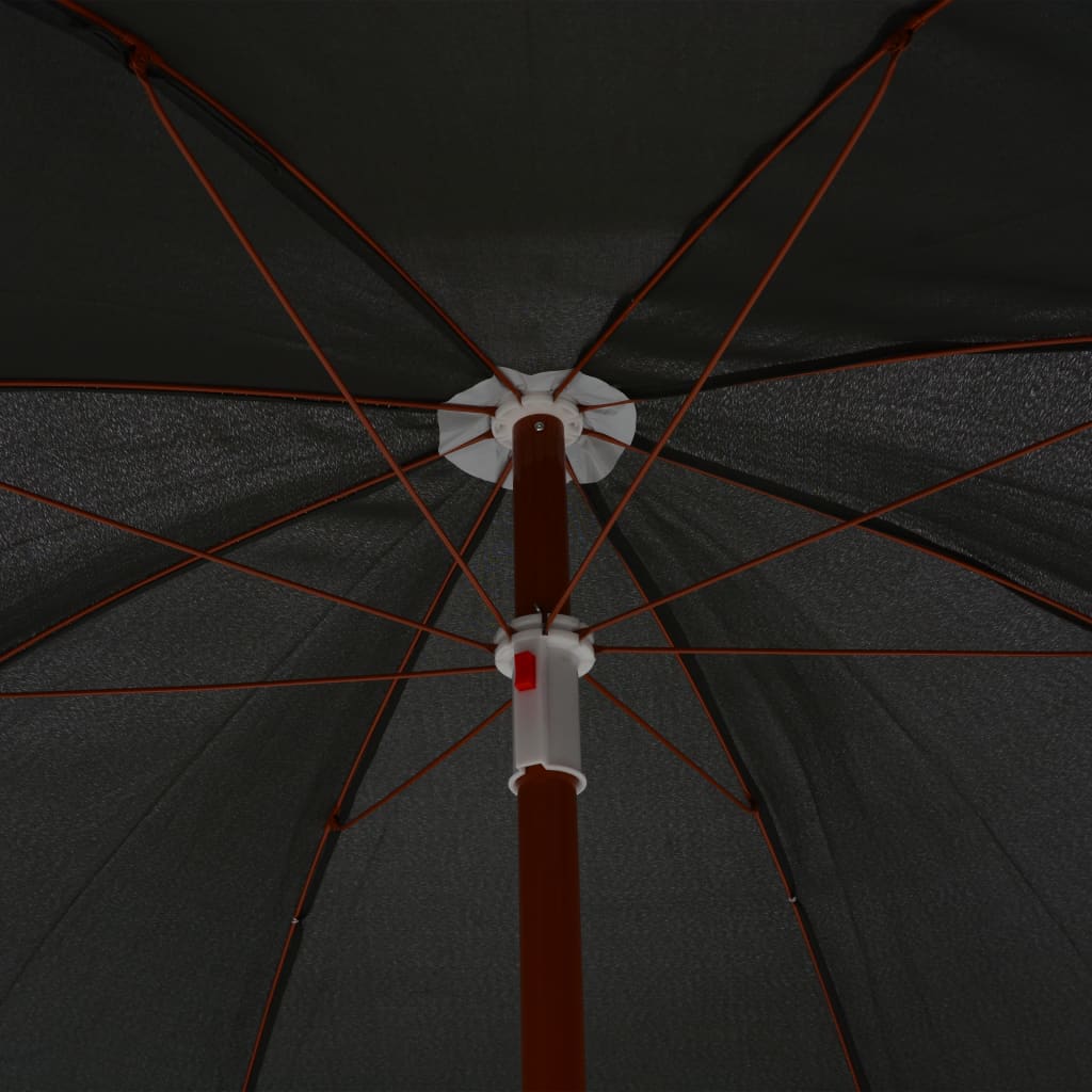 Parasol avec mât en acier 240 cm anthracite