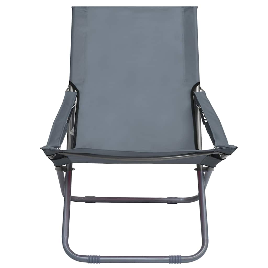 Klappstühle, 2 Stück, Stoff, Grau