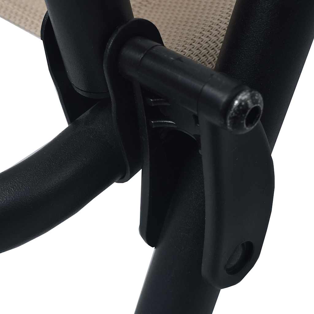 Klappstühle, 2 Stück, Textilene Creme