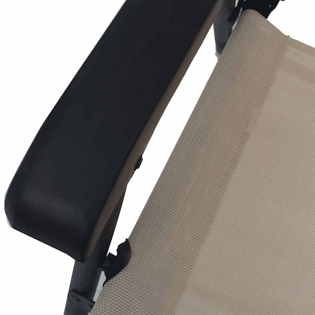 Klappstühle, 2 Stück, Textilene Creme