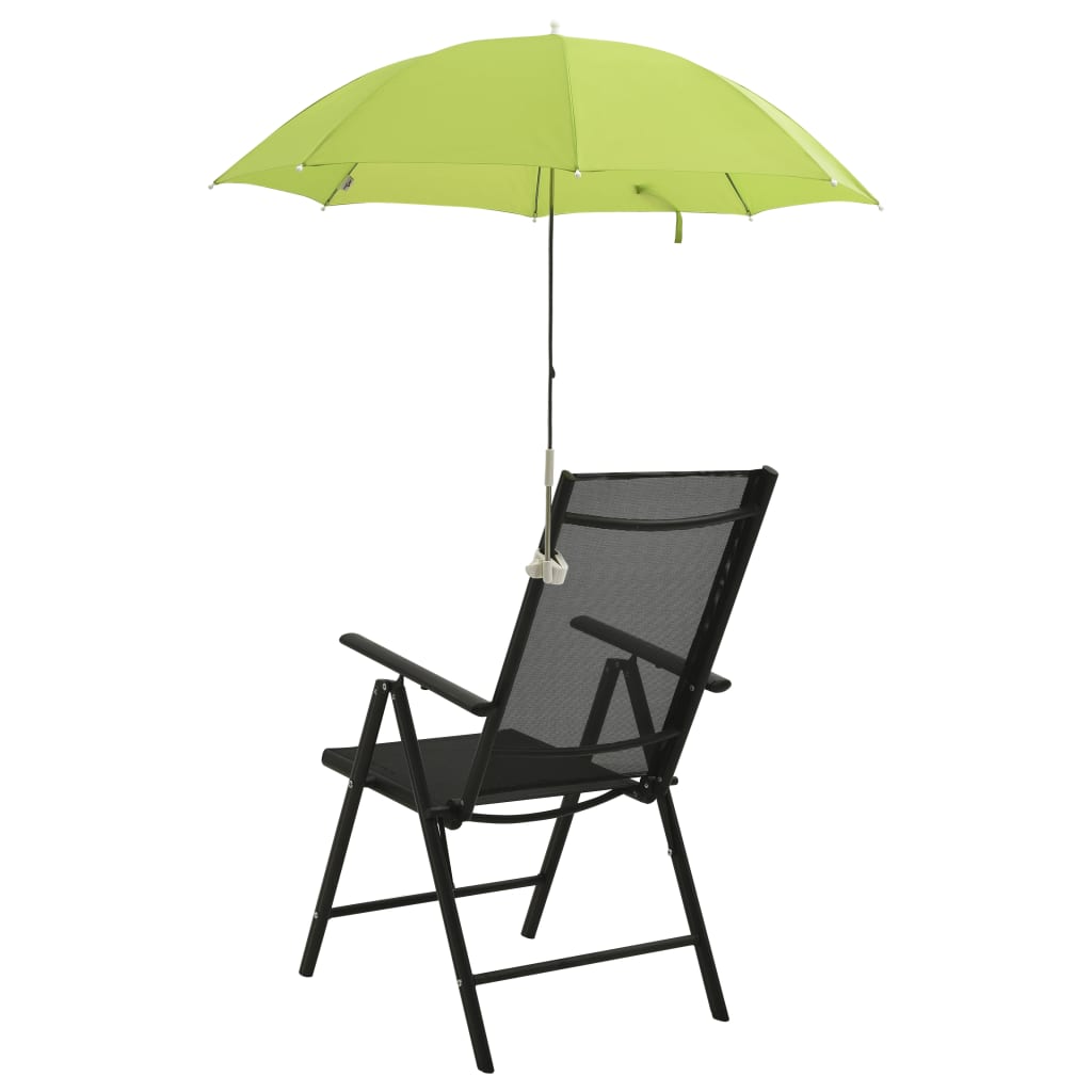 Parasols pour chaises de camping 2 pcs Vert 105 cm