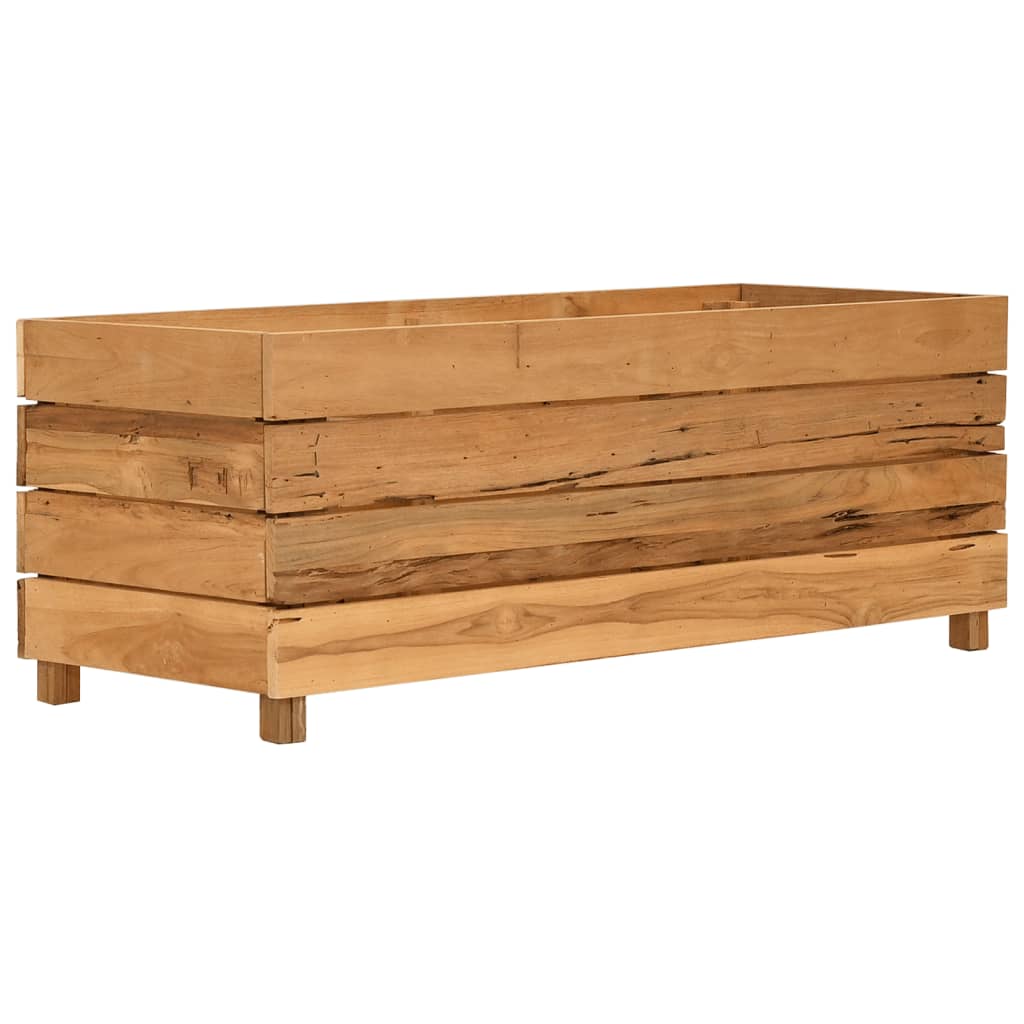 Hochbeet 100x40x38 cm Massivholz Teak und Stahl