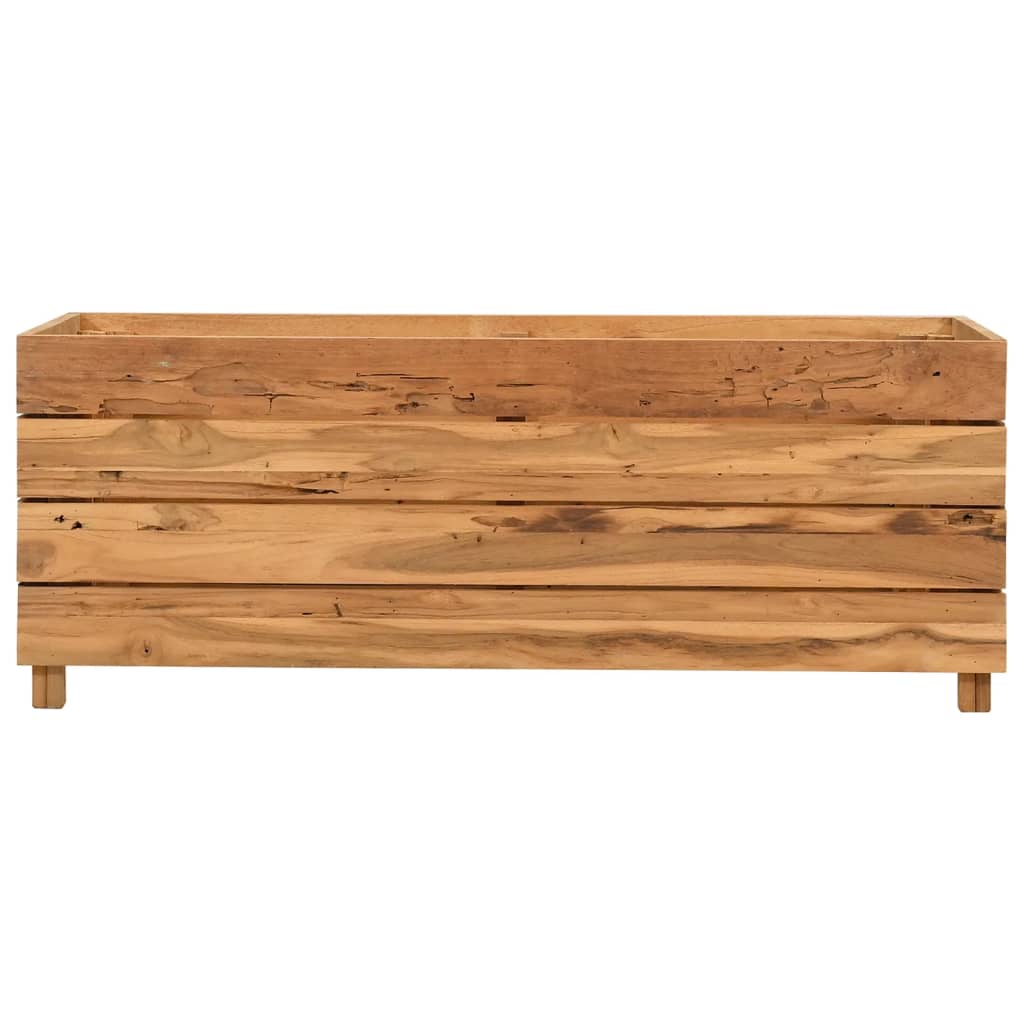 Hochbeet 100x40x38 cm Massivholz Teak und Stahl