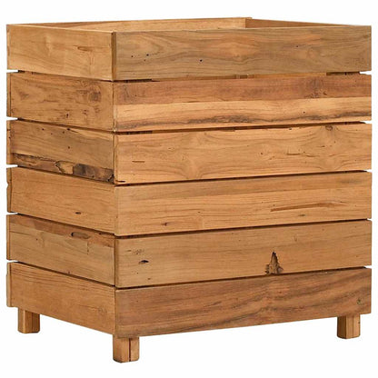 Hochbeet 50x40x55 cm Teak Altholz und Stahl