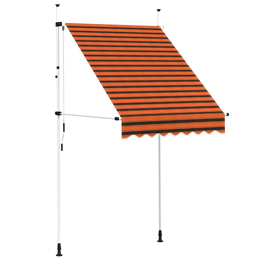Einziehbare Markise Handbetrieben 150 cm Orange und Braun