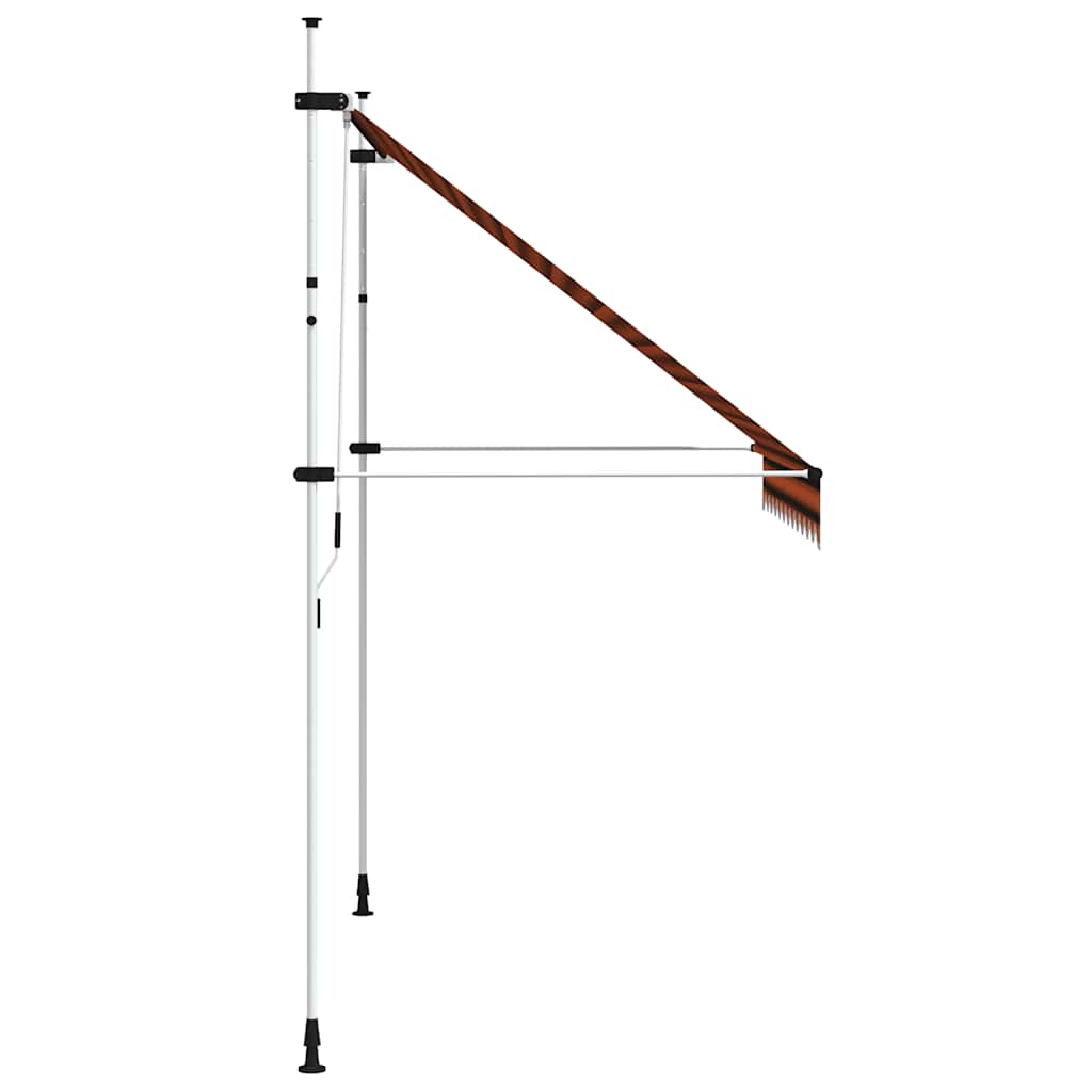 Einziehbare Markise Handbetrieben 250 cm Orange und Braun