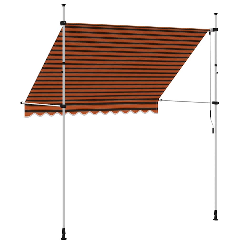 Einziehbare Markise Handbetrieben 250 cm Orange und Braun