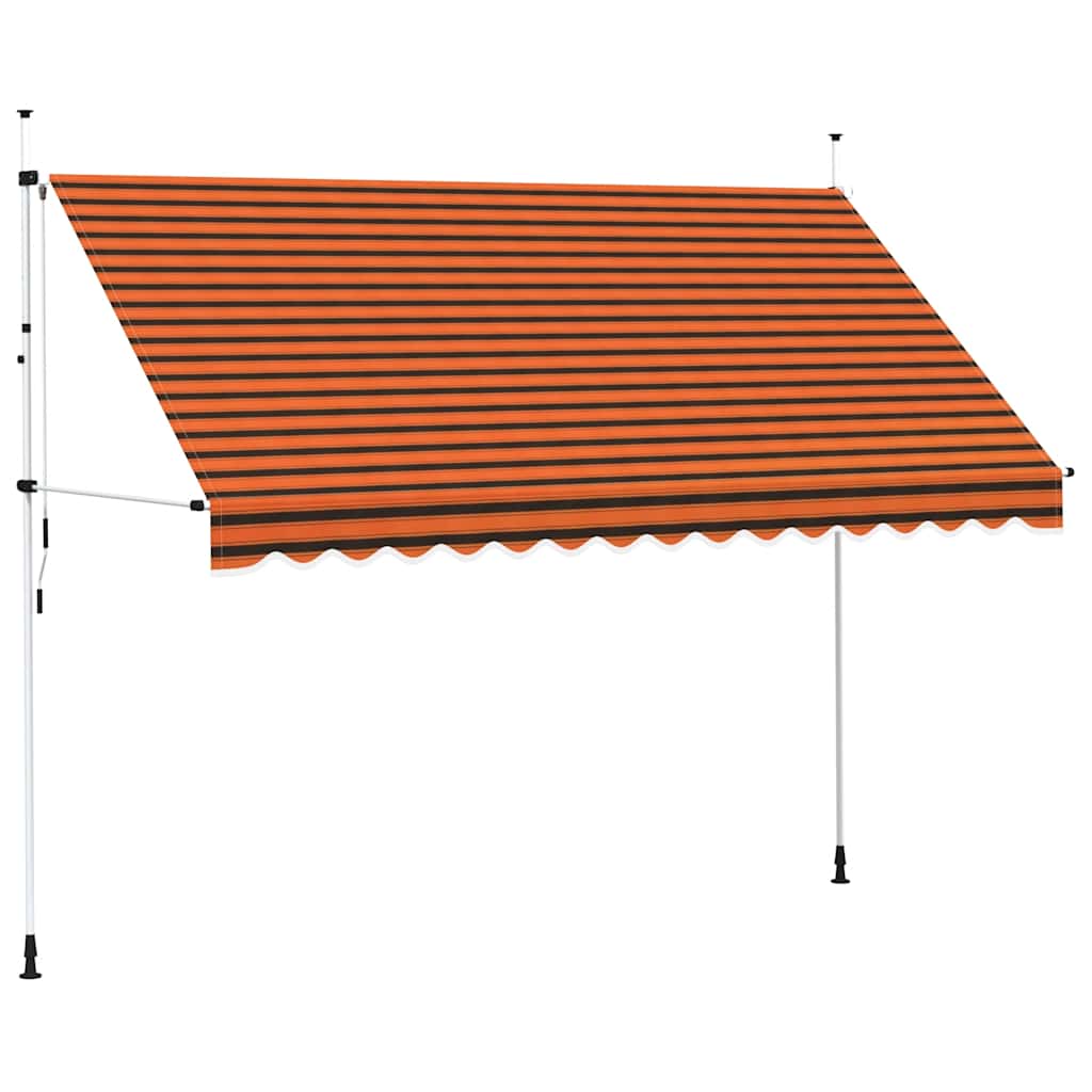 Einziehbare Markise Handbetrieben 350 cm Orange und Braun