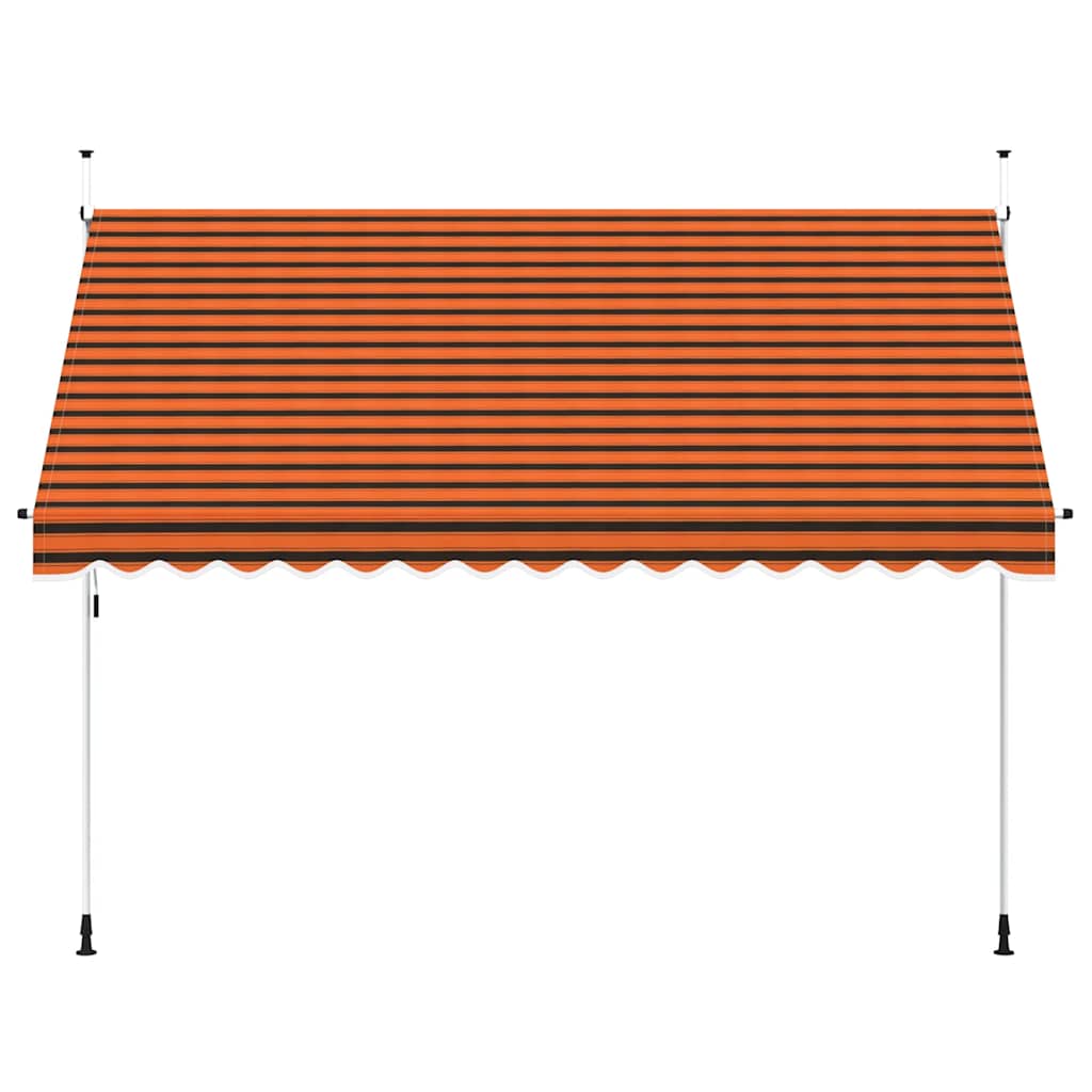 Einziehbare Markise Handbetrieben 350 cm Orange und Braun