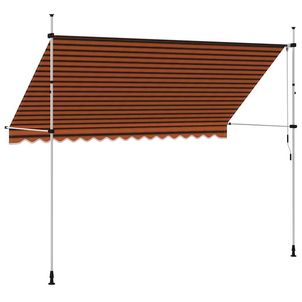 Einziehbare Markise Handbetrieben 350 cm Orange und Braun