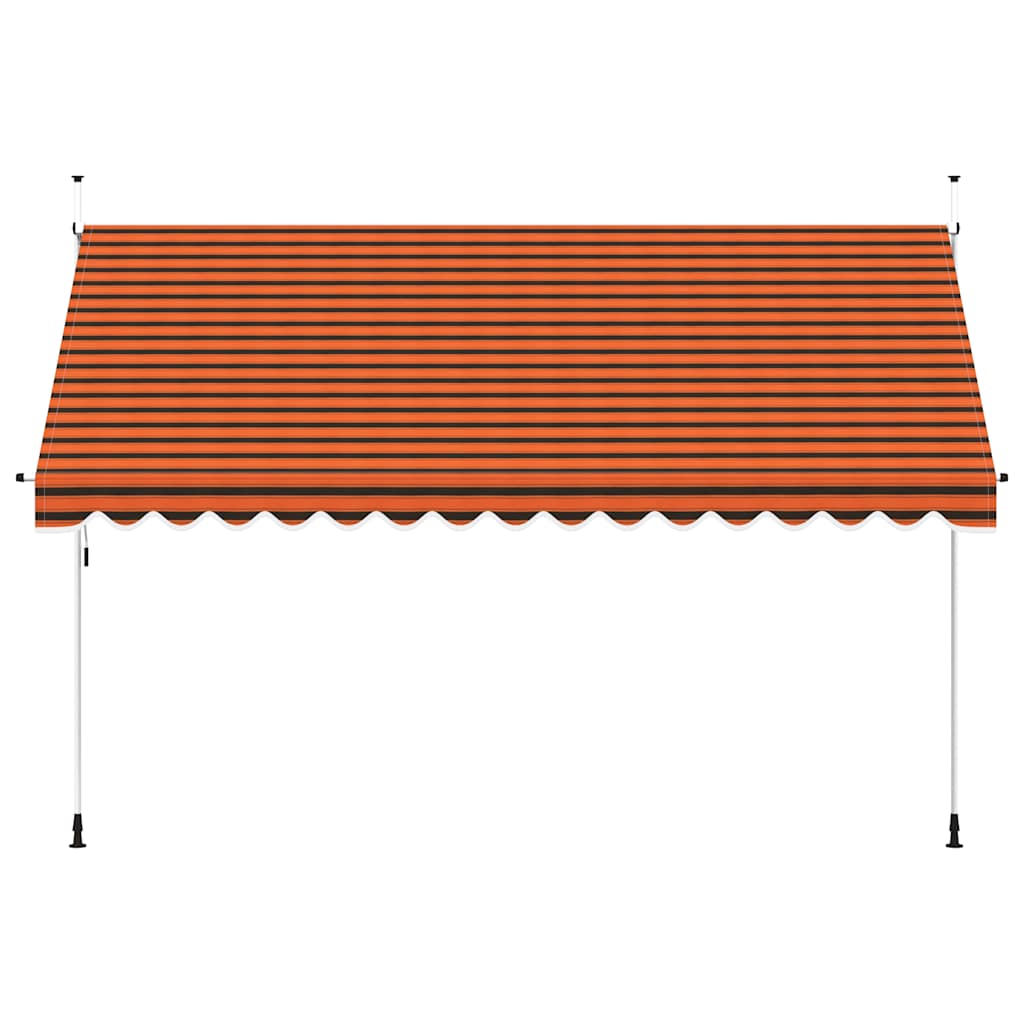 Einziehbare Markise Handbetrieben 400 cm Orange und Braun
