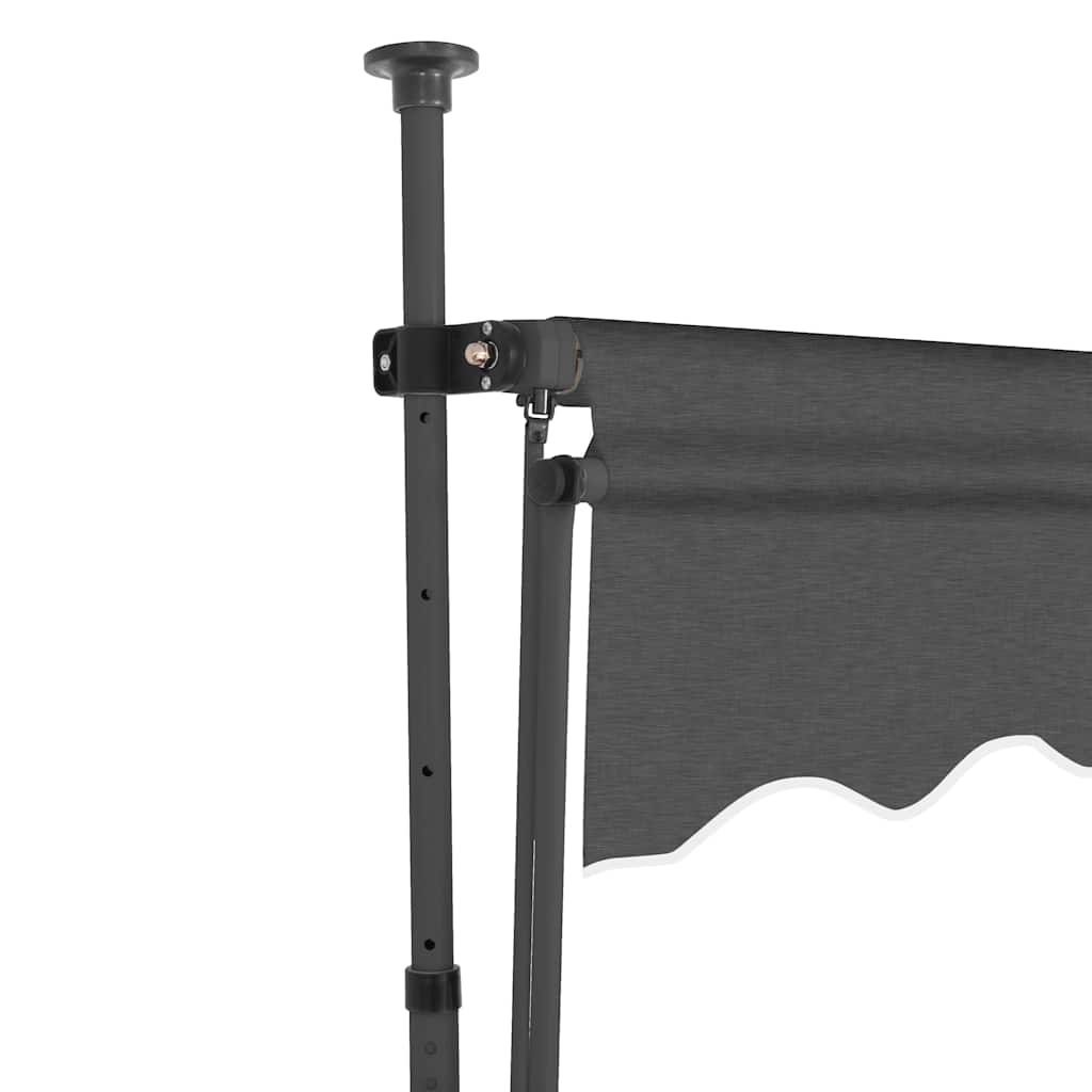 Einziehbare Markise Handbetrieben mit LED 100 cm Anthrazit