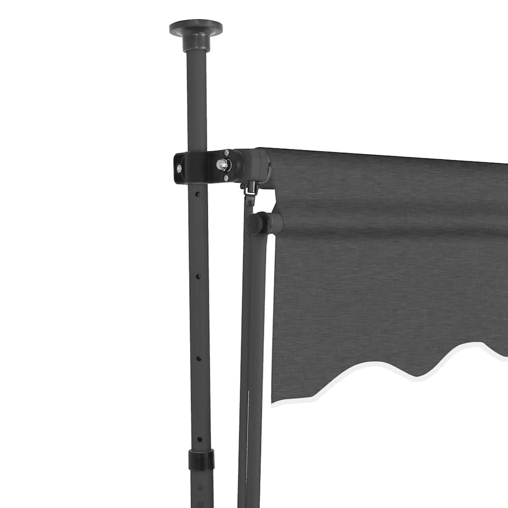 Einziehbare Markise Handbetrieben mit LED 200 cm Anthrazit