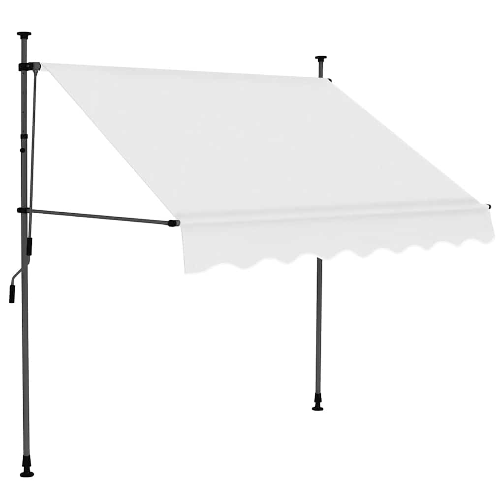 Einziehbare Markise Handbetrieben mit LED 150 cm Creme