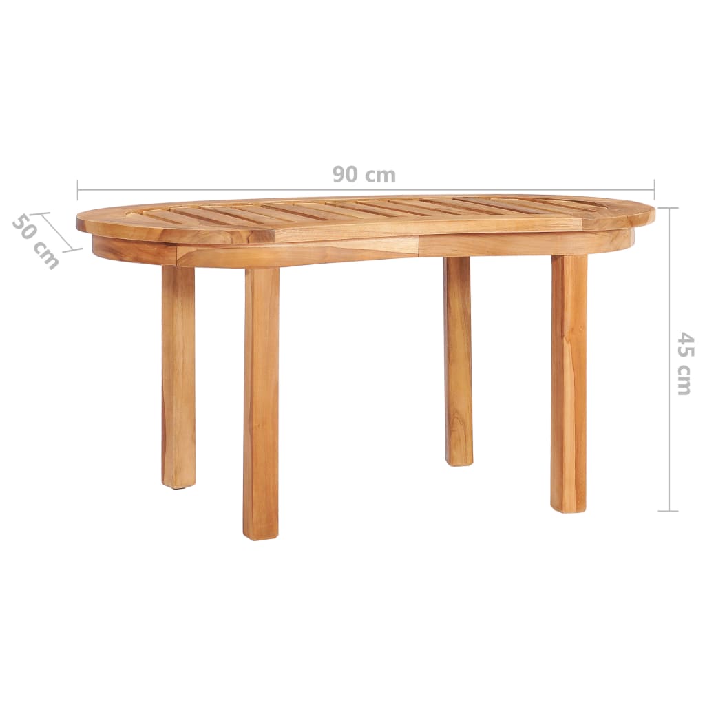 Table basse 90×50×45 cm en bois de teck massif