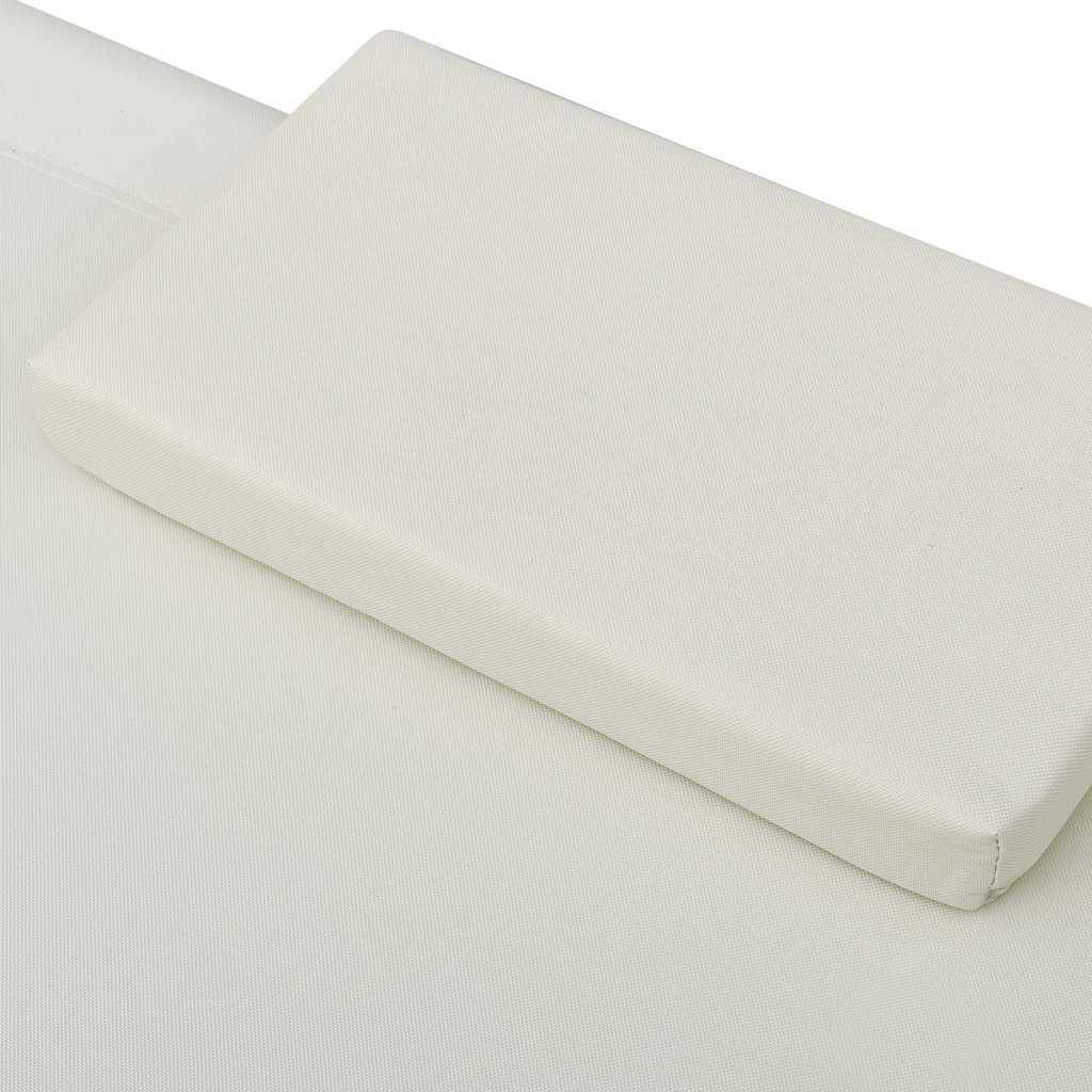 Sonnenliege Stoff Creme