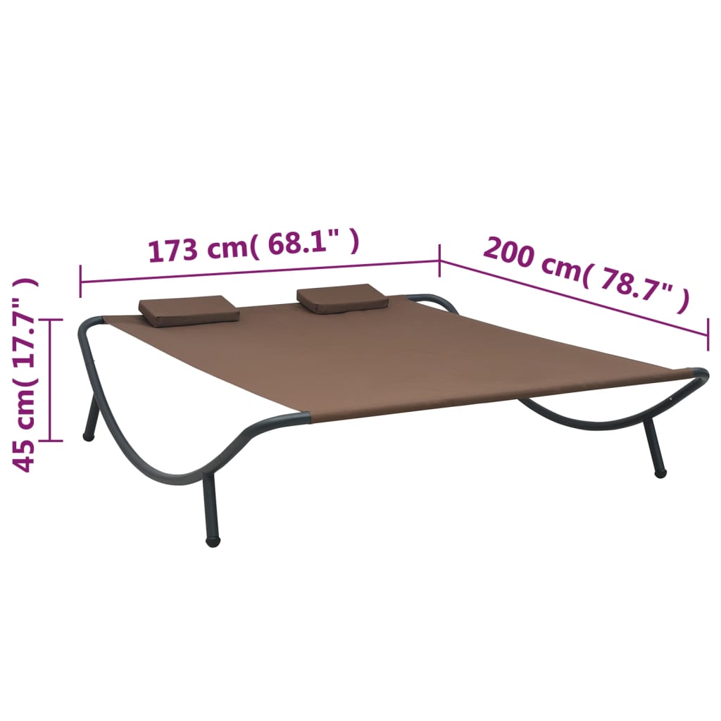 Bain de soleil en tissu marron