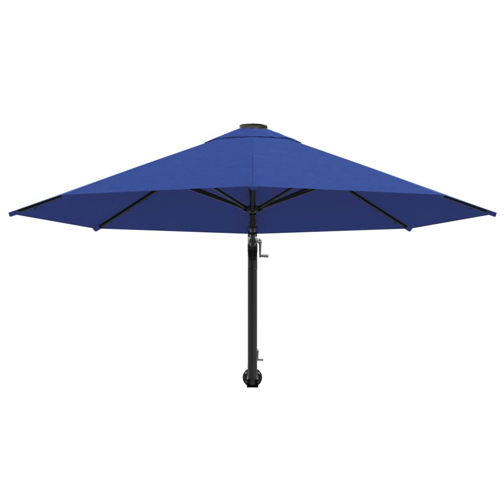 Sonnenschirm zur Wandmontage mit Metall-Mast 300 cm Blau
