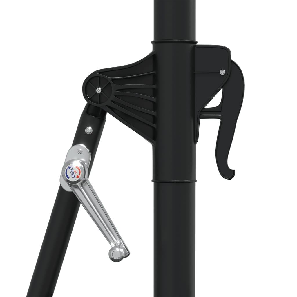 Sonnenschirm zur Wandmontage mit Metall-Mast 300 cm Blau