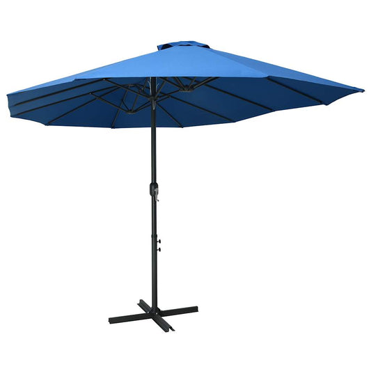 Parasol with aluminum pole 460x270 cm blue