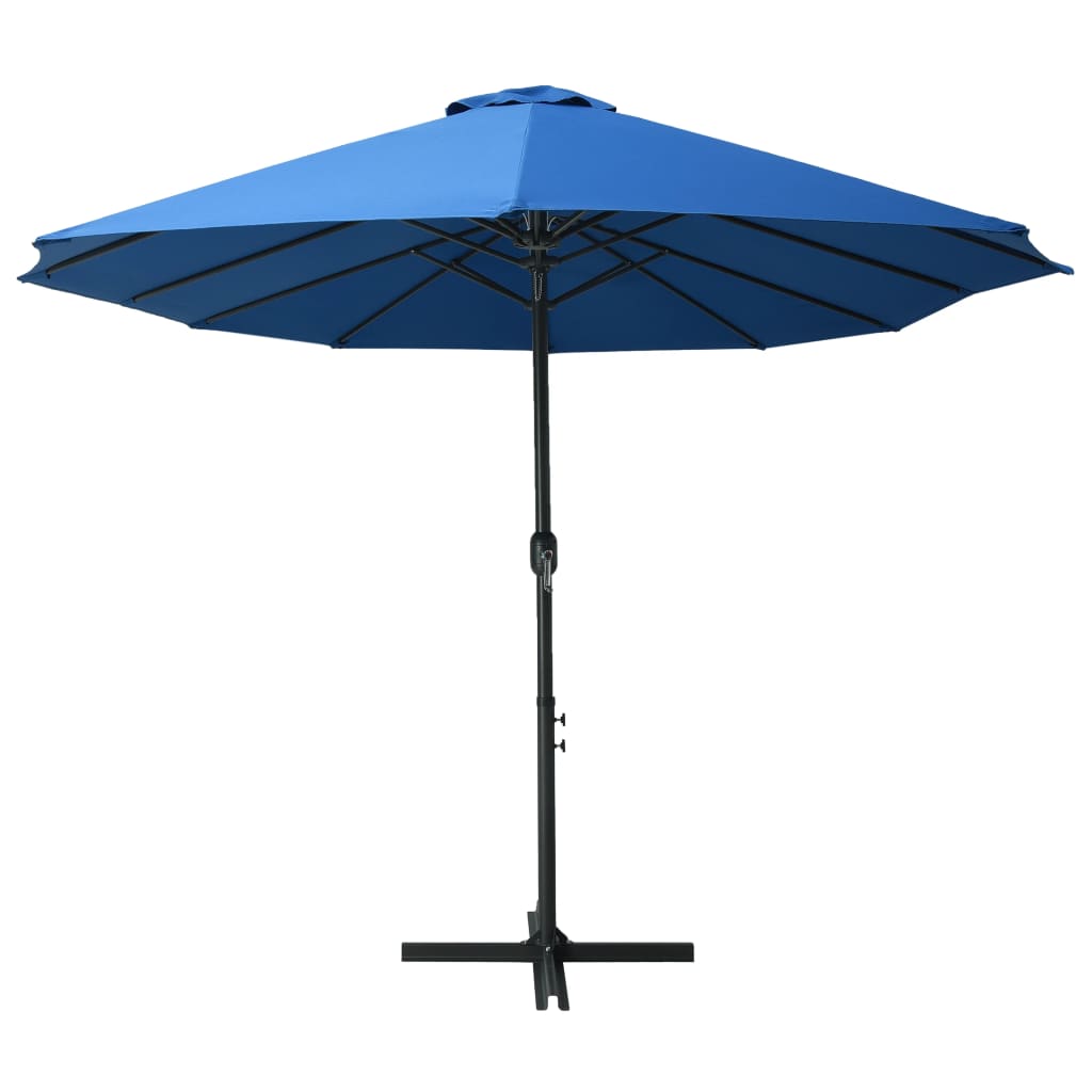 Parasol with aluminum pole 460x270 cm blue