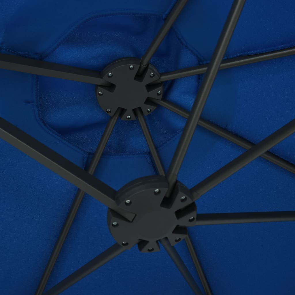 Parasol with aluminum pole 460x270 cm blue
