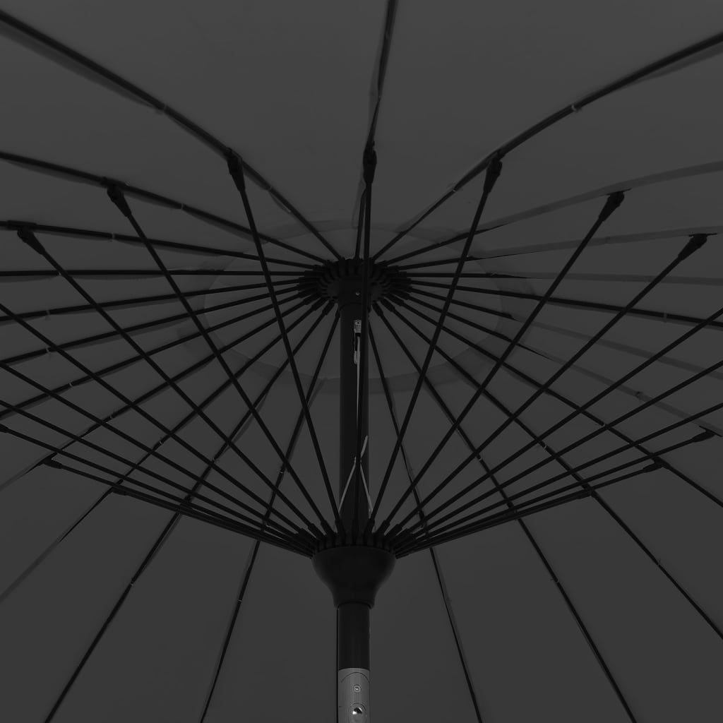 Parasol avec mât en aluminium 270 cm anthracite