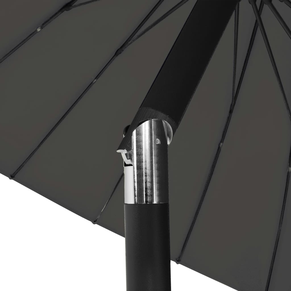 Parasol avec mât en aluminium 270 cm anthracite