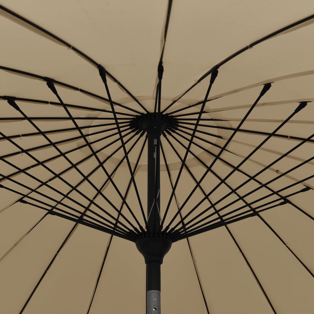 Sonnenschirm mit Aluminium-Mast 270 cm Taupe