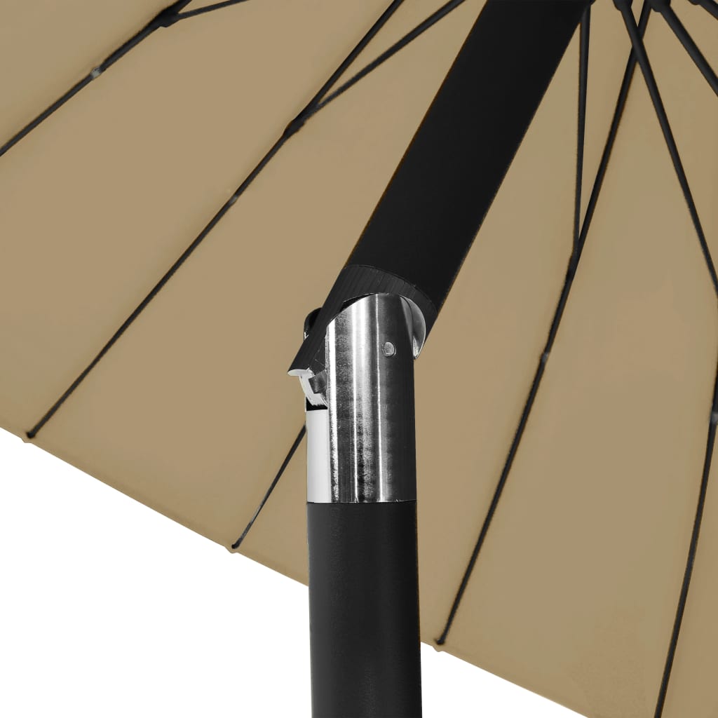 Sonnenschirm mit Aluminium-Mast 270 cm Taupe
