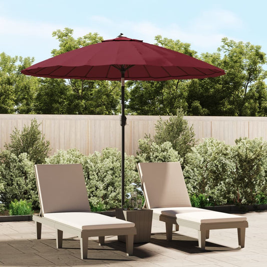 Sonnenschirm mit Aluminium-Mast 270 cm Bordeauxrot