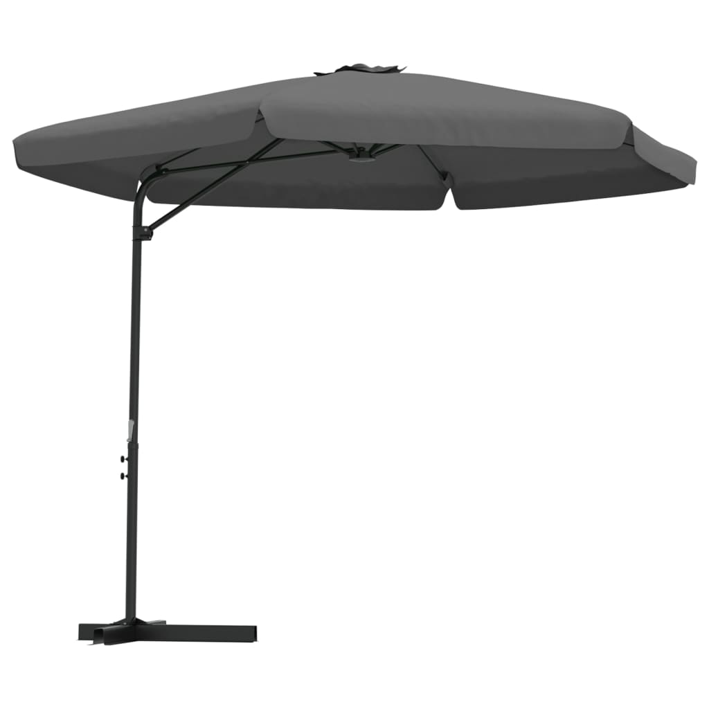 Parasol avec mât en acier 300x250 cm anthracite