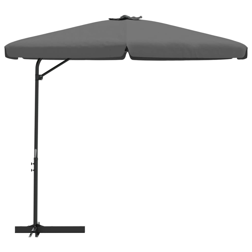 Parasol avec mât en acier 300x250 cm anthracite