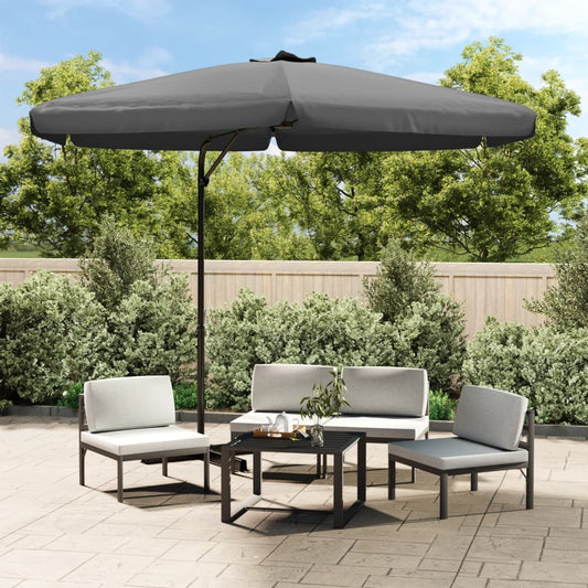 Parasol avec mât en acier 300x250 cm anthracite