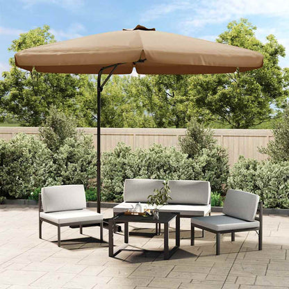 Sonnenschirm mit Stahl-Mast 300 cm Taupe