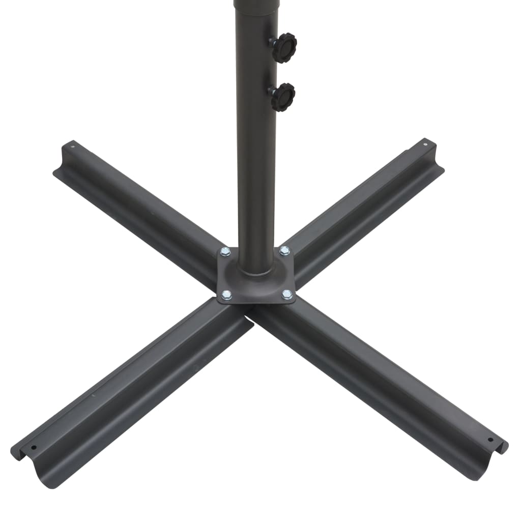 Doppel-Sonnenschirm mit Stahl-Mast 250x250 cm Taupe