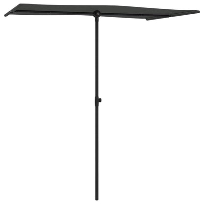 Sonnenschirm mit Aluminium-Mast 180x110 cm Anthrazit