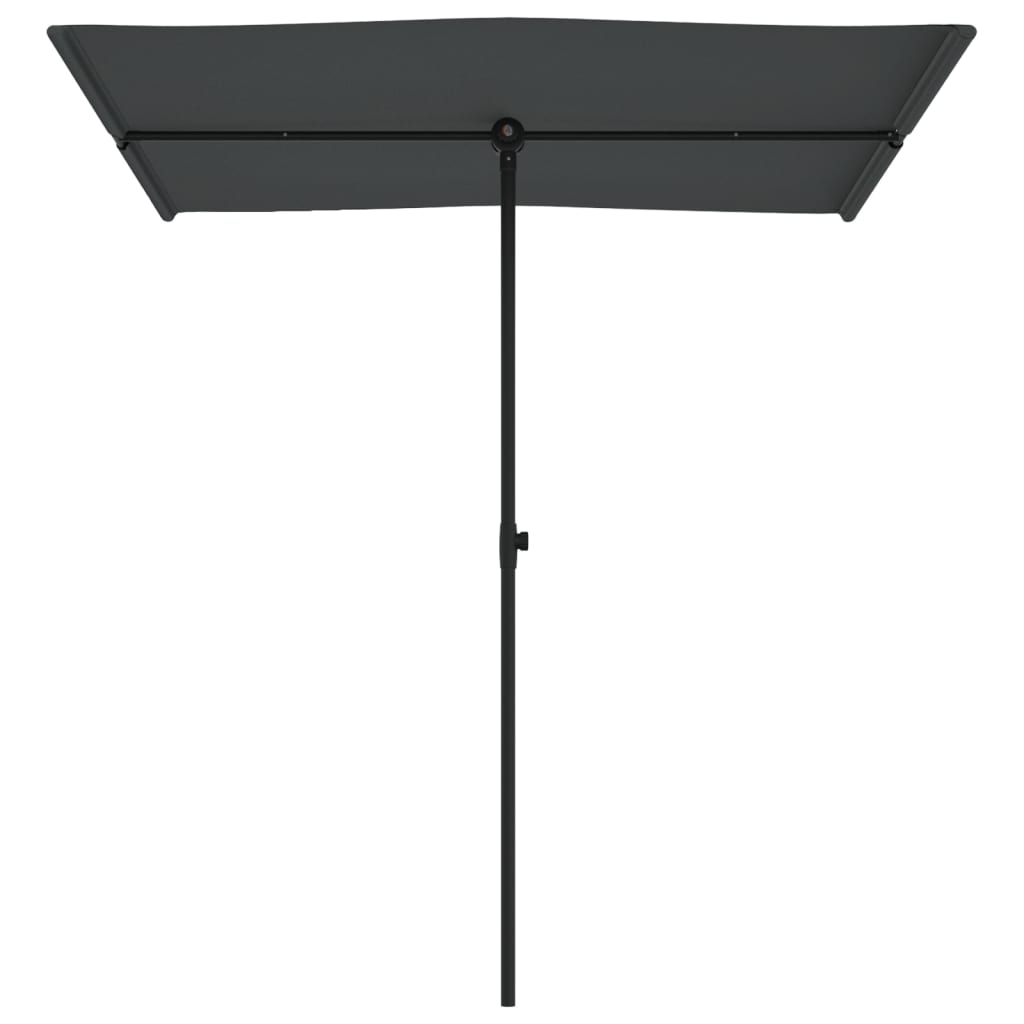 Parasol avec mât en aluminium 180x110 cm anthracite