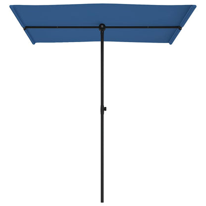 Sonnenschirm mit Aluminium-Mast 180x110 cm Azurblau
