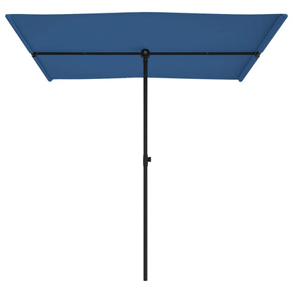 Sonnenschirm mit Aluminium-Mast 2x1,5 m Azurblau