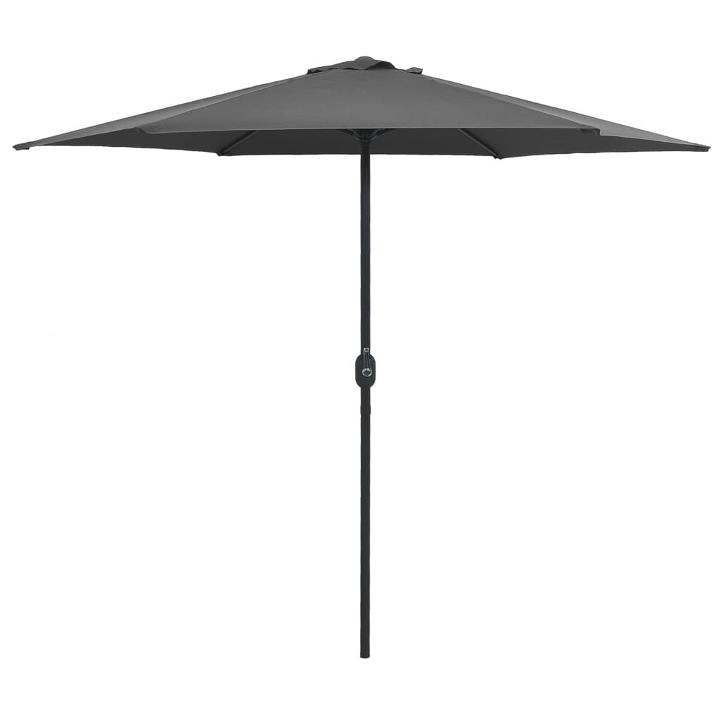 Parasol avec mât en aluminium 270 x 246 cm anthracite