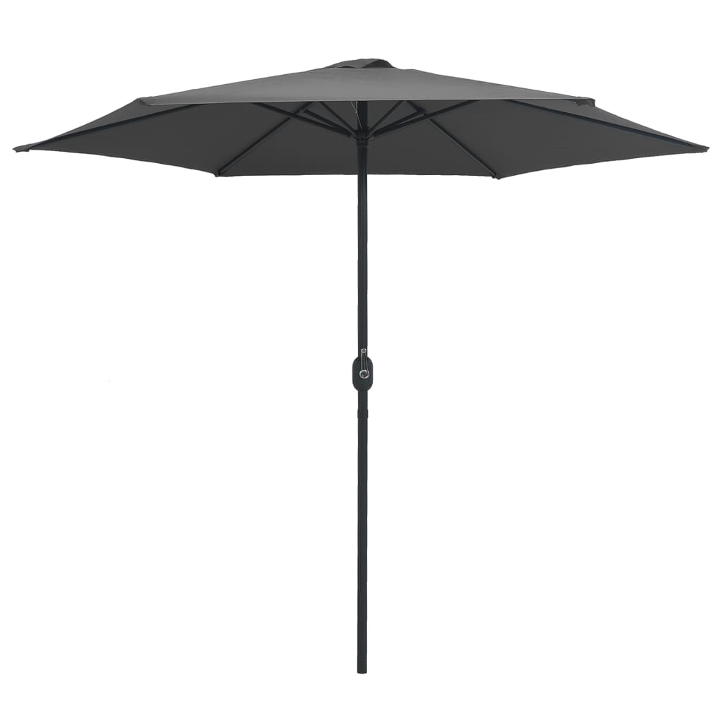 Parasol avec mât en aluminium 270 x 246 cm anthracite