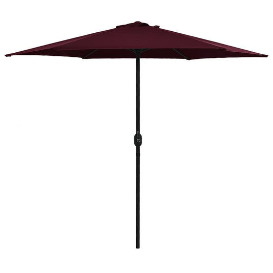 Parasol avec mât en aluminium 270x246 cm Rouge Bordeaux