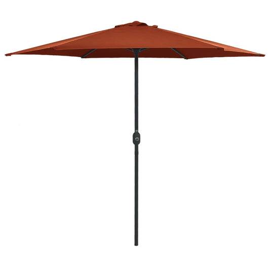 Parasol with aluminum pole 270x246 cm terracotta