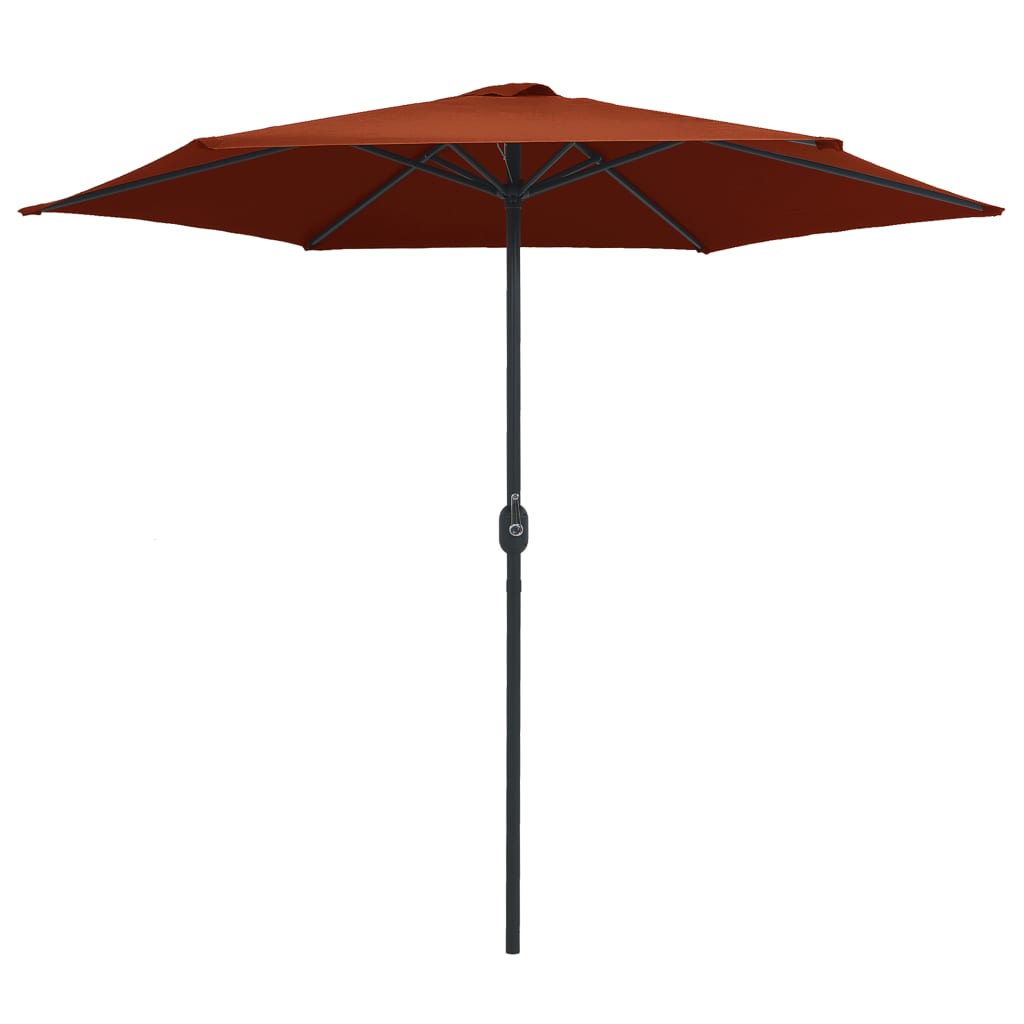 Parasol with aluminum pole 270x246 cm terracotta