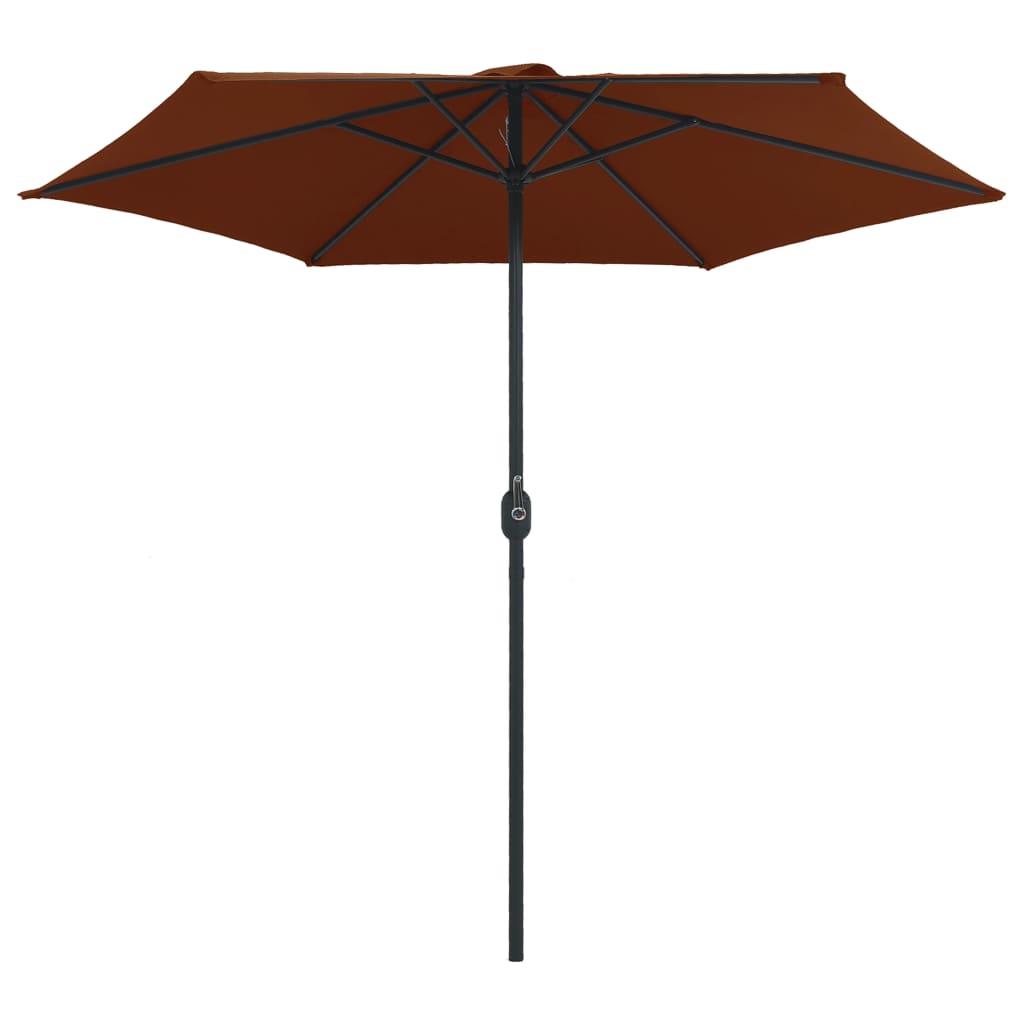 Parasol with aluminum pole 270x246 cm terracotta