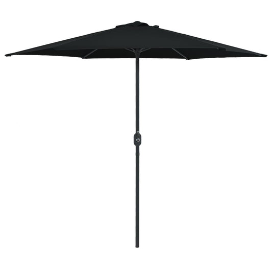 Sonnenschirm mit Aluminium-Mast 270x246 cm Schwarz