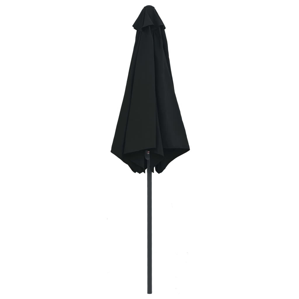 Sonnenschirm mit Aluminium-Mast 270x246 cm Schwarz