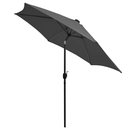 Sonnenschirm mit LED-Beleuchtung und Alu-Mast 300 cm Anthrazit
