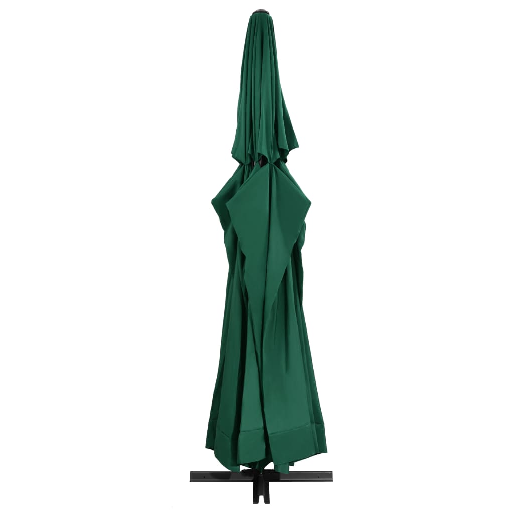 Parasol with aluminum pole 600 cm green